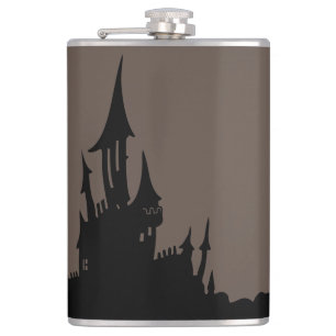 Spooky Mansion Halloween Flask