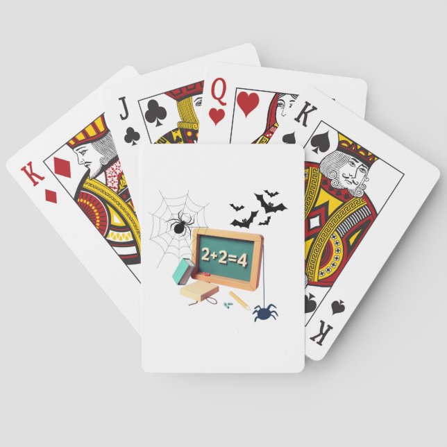 Spooky Math Teacher   Playing Cards (Back)