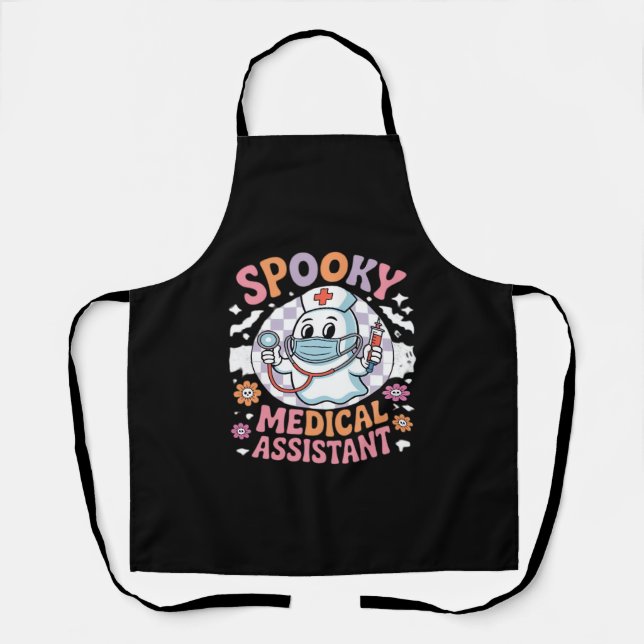 Spooky Medical Assistant Cute Halloween Essential  Apron (Front)