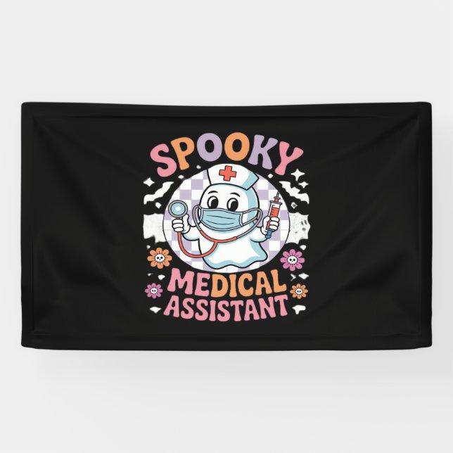 Spooky Medical Assistant Cute Halloween Essential  Banner (Horizontal)