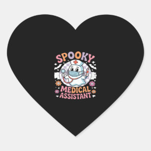 Spooky Medical Assistant Cute Halloween Essential Heart Sticker