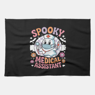 Spooky Medical Assistant Cute Halloween Essential  Tea Towel