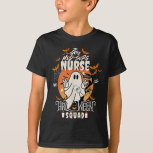 Spooky Medical Surgical Nurse Halloween Ghost Med T-Shirt