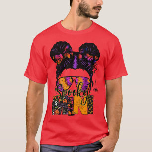 Spooky Mini Cute Mimi Little Halloween Messy Bun G T-Shirt
