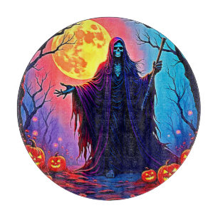 Spooky Moon Death's Call Design Cutting Board