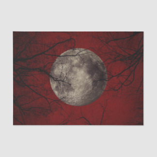 Spooky Moon Halloween Prints Tissue Paper