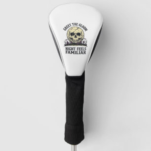 Spooky Moon Skull Halloween Graphic Shirt_1 Golf Head Cover