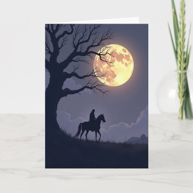 Spooky Moonlit Ride Card (Front)