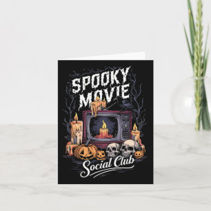 Spooky Movie Social Club Vintage Tv Halloween Horr Card