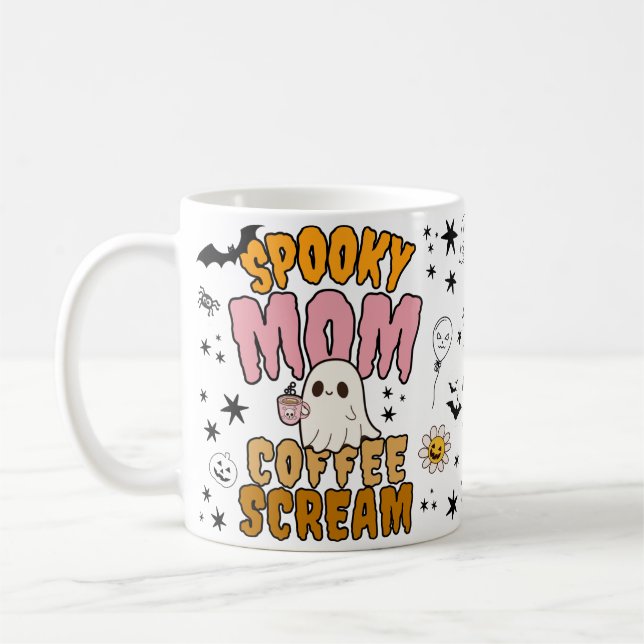 Spooky Mum Coffee Scream Mug - 11oz (Left)