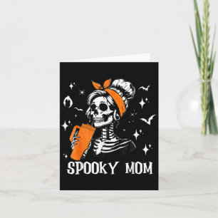Spooky Mum Groovy Vintage Halloween Spooky Mama Mo Card