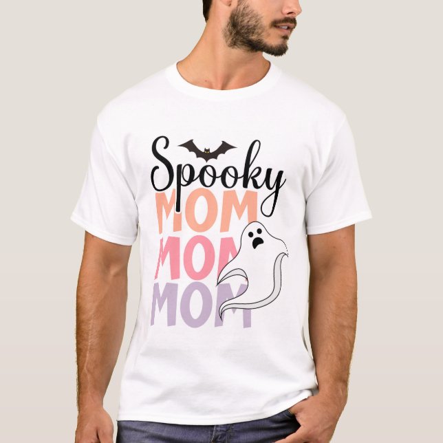 Spooky Mum Halloween Design T-Shirt (Front)