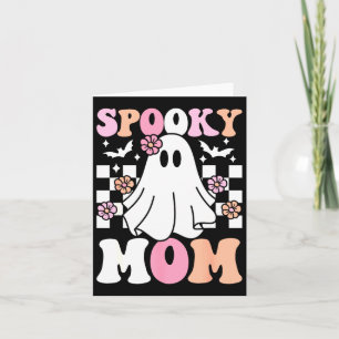 Spooky Mum Halloween Ghost Costume Retro Groovy  Card