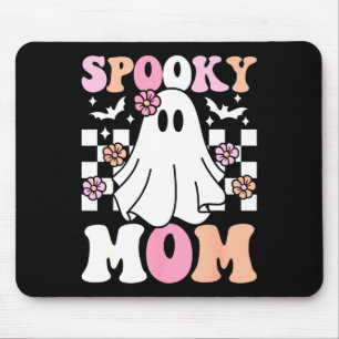 Spooky Mum Halloween Ghost Costume Retro Groovy Mouse Mat