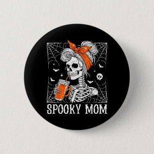 Spooky Mum Vintage Halloween Spooky Mother 6 Cm Round Badge