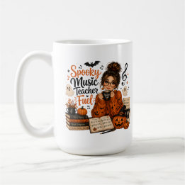 Spooky Music Teacher Fuel Halloween Large Mug