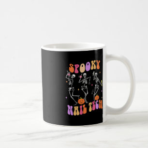 Spooky Nail Tech Fun Skeleton Nail Tech Halloween Coffee Mug
