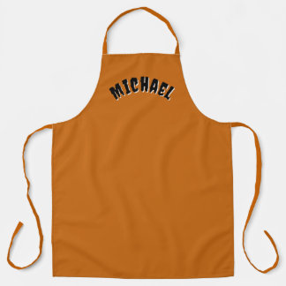 Spooky Name Apron (Dark Orange & Black)