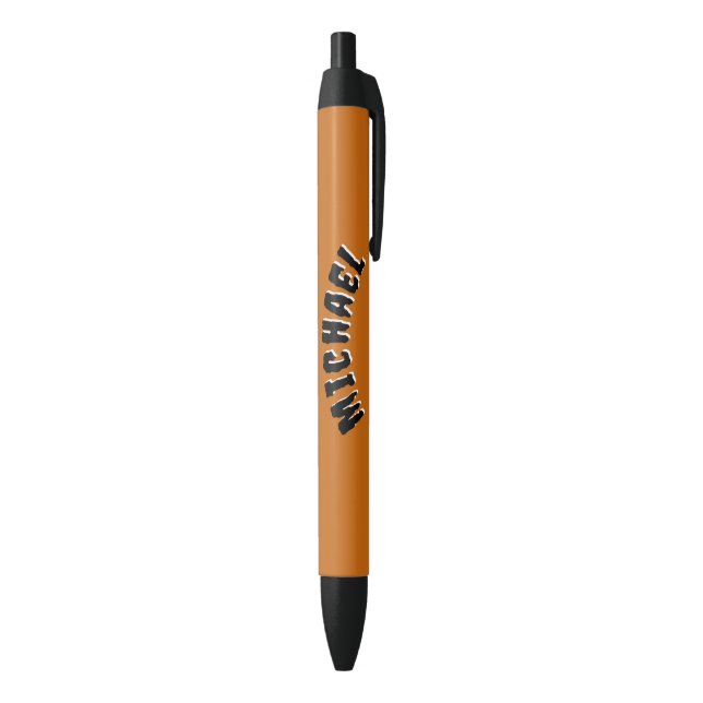 Spooky Name Pens (Dark Orange & Black) (Bottom (Vertical))