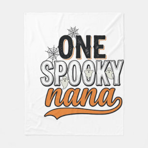 Spooky Nana Halloween Ghost Vintage Shirt Design_1 Fleece Blanket