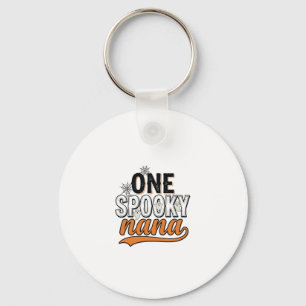 Spooky Nana Halloween Ghost Vintage Shirt Design_1 Key Ring