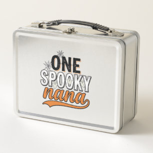 Spooky Nana Halloween Ghost Vintage Shirt Design_1 Metal Lunch Box