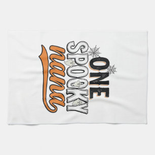 Spooky Nana Halloween Ghost Vintage Shirt Design_1 Tea Towel