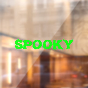 Spooky neon green slime Halloween custom decor Window Cling