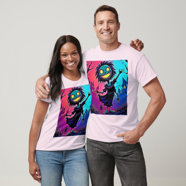 Spooky Night Halloween Creature Design T-Shirt (Unisex)