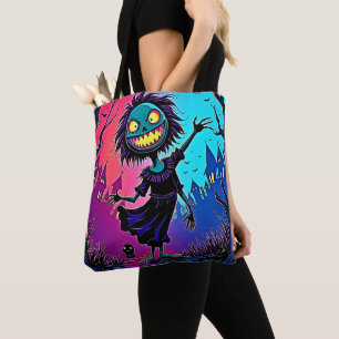 Spooky Night Halloween Creature Design Tote Bag