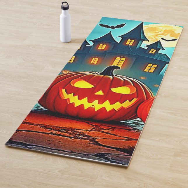  Spooky Night Haunted House Thrills Yoga Mat (In Situ)