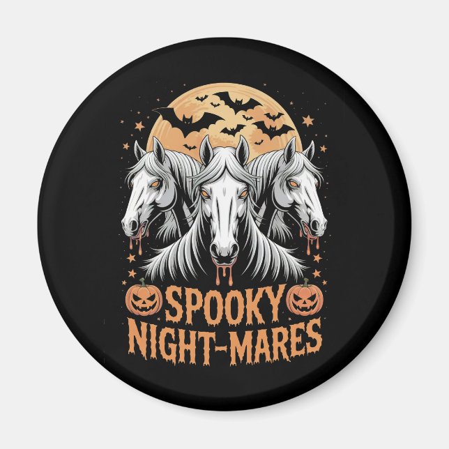 Spooky Night Mares Halloween Horse Magnet (Front)