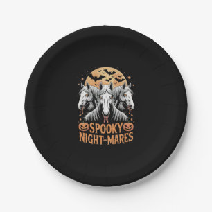 Spooky Night Mares Halloween Horse Paper Plate