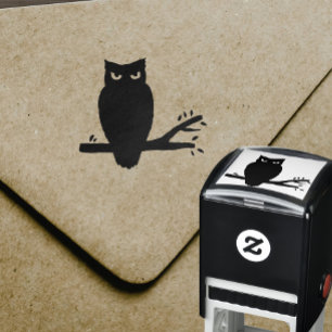 Spooky Night Owl Silhouette Self-inking Stamp