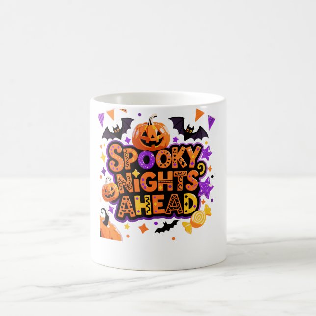 Spooky Nights Ahead Coffee Mug (Center)