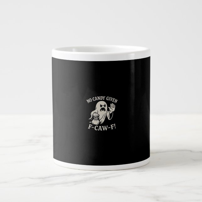 Spooky No Given F-Caw-F Graphic Large Coffee Mug (Front)