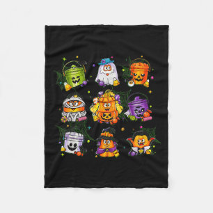 Spooky Nuggets Meal Bucket Halloween Chicken Fleece Blanket
