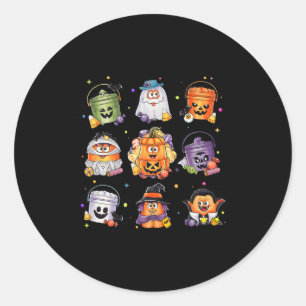 Spooky Nuggets Meal Bucket Halloween Chicken Nugge Classic Round Sticker