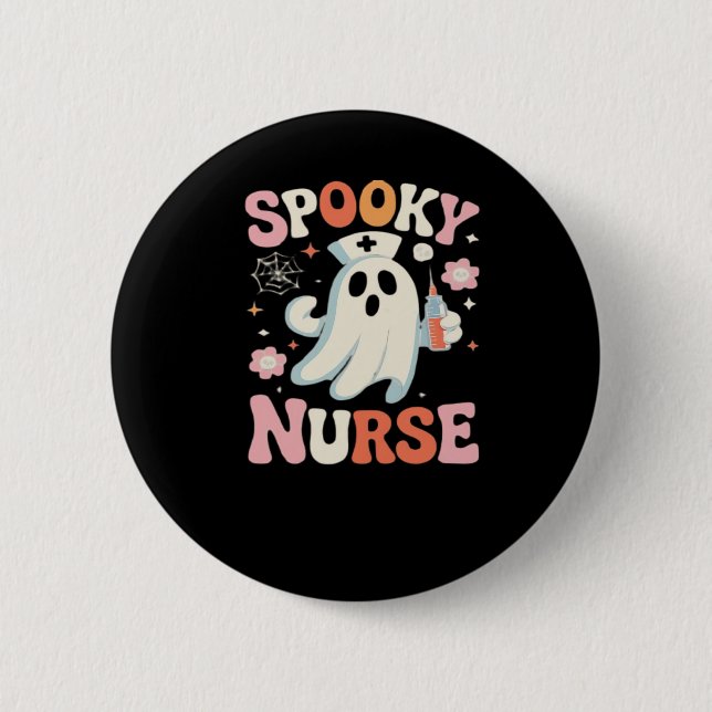 Spooky Nurse Classic T-Shirt_1 6 Cm Round Badge (Front)