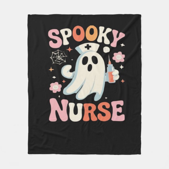 Spooky Nurse Classic T-Shirt_1 Fleece Blanket (Front)