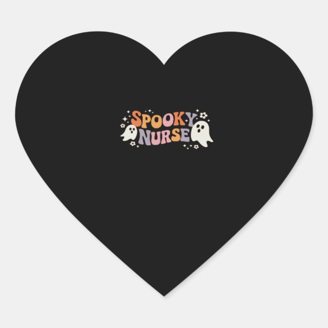 Spooky Nurse Classic T-Shirt Heart Sticker (Front)