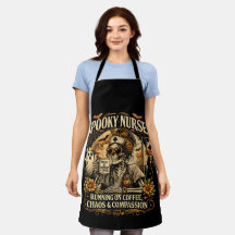 Spooky Nurse Coffee Chaos & Compassion Funny Hallo