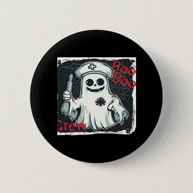 Spooky Nurse Ghost Haunted Hospital Crew Ghostly N 6 Cm Round Badge (Front)