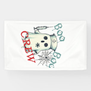 Spooky Nurse Ghost Haunted Hospital Crew Ghostly N Banner