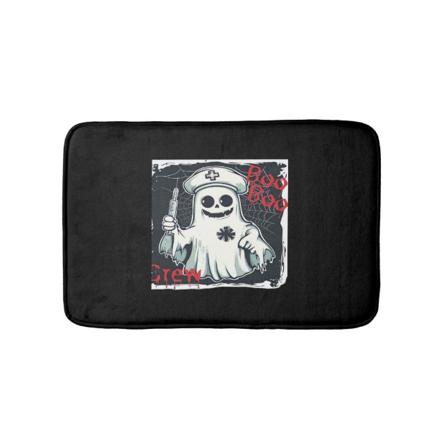 Spooky Nurse Ghost Haunted Hospital Crew Ghostly N Bath Mat (Front)