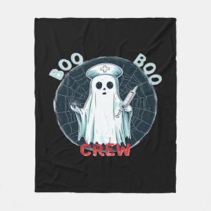 Spooky Nurse Ghost Haunted Hospital Crew Ghostly N Fleece Blanket