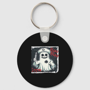 Spooky Nurse Ghost Haunted Hospital Crew Ghostly N Key Ring