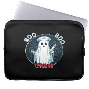 Spooky Nurse Ghost Haunted Hospital Crew Ghostly N Laptop Sleeve
