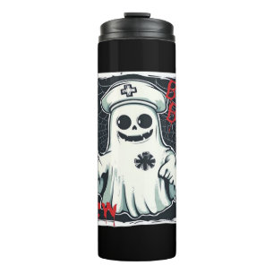 Spooky Nurse Ghost Haunted Hospital Crew Ghostly N Thermal Tumbler