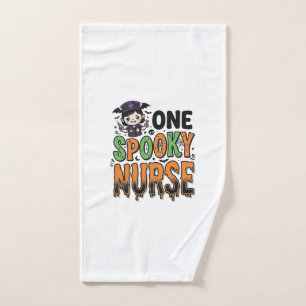 Spooky Nurse Halloween Vintage Engraving Design_1 Hand Towel